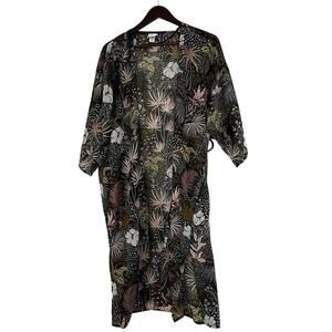 Sonoma Tropical Floral Kimono Duster One Size